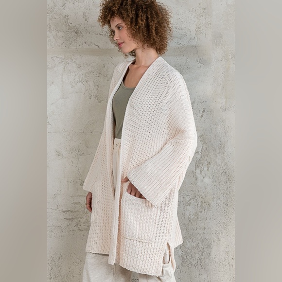 Pol Cardigan Sweater Beige - Picture 3 of 4